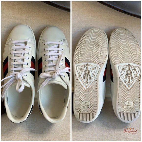 🛑SOLD🛑Authentic GUCCI Men's Ace Leather Sneakers - Picture 5 of 13